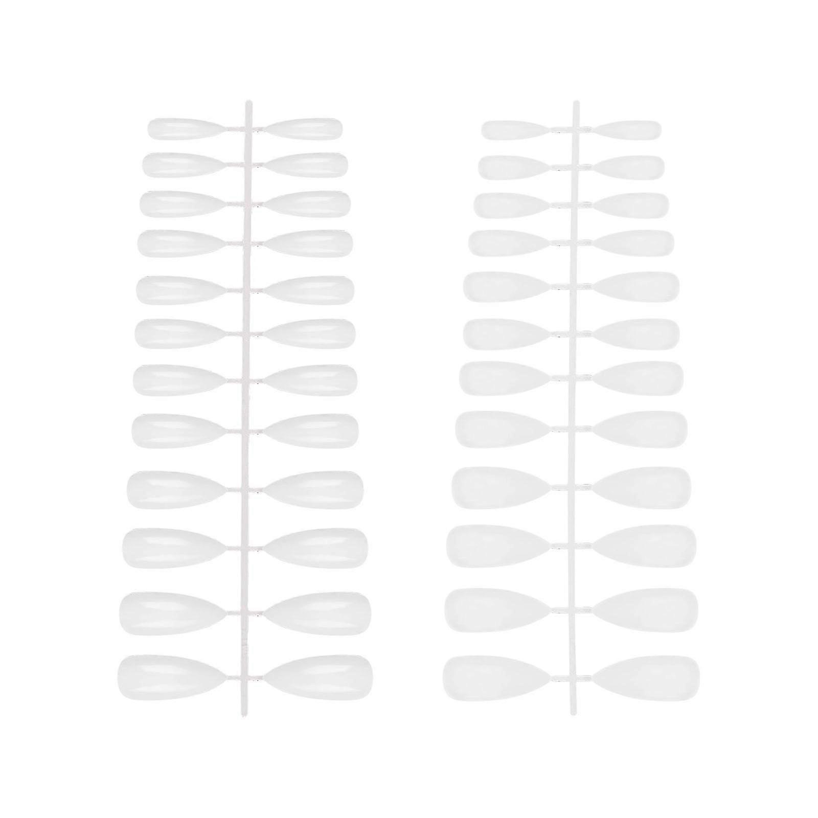 Pointed Oval False Nails Salon Nail Manicure Sheets Long Nails 2pc