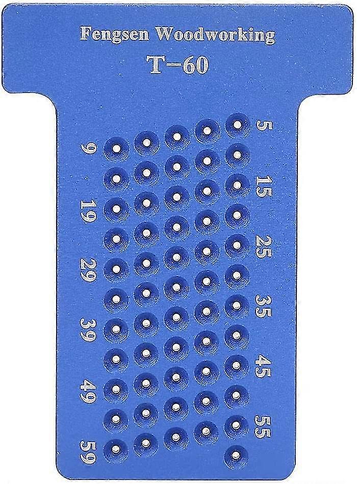 Cross Gauge Carpentry Tool, T-type Aluminum Alloy Hole Gauge Carpenter Marking Tool For Woodworking (blue)