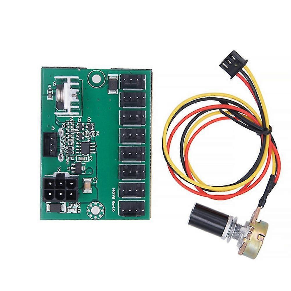 Dc12v Computer Case Miner Fan Speed Controller Module 8-channel Fan Hub Pwm High-power Violent Fan