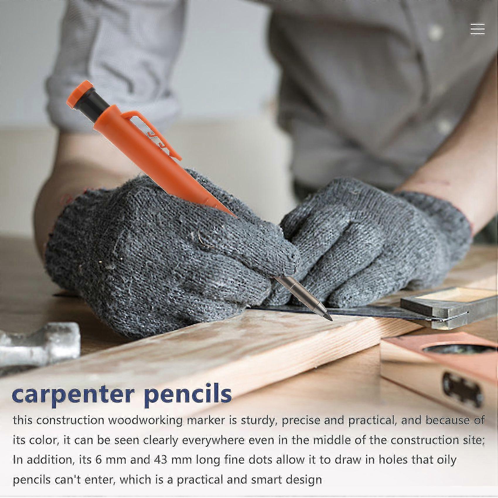 Solid Carpenter Pencil 2 Pencils 24 Mechanical Pencil Refill B