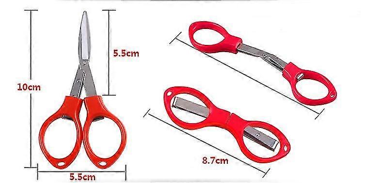 6 Pieces Stainless Steel Scissors Folding Scissors,random Color