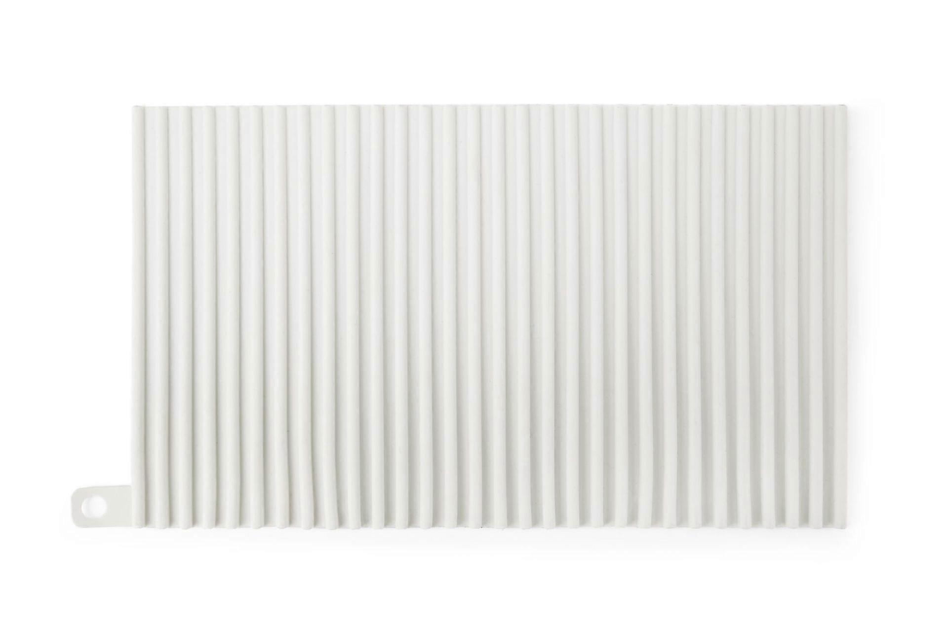 Silicone insulation drain mat, rectangular non-slip plate mat, kitchen drain mat, white