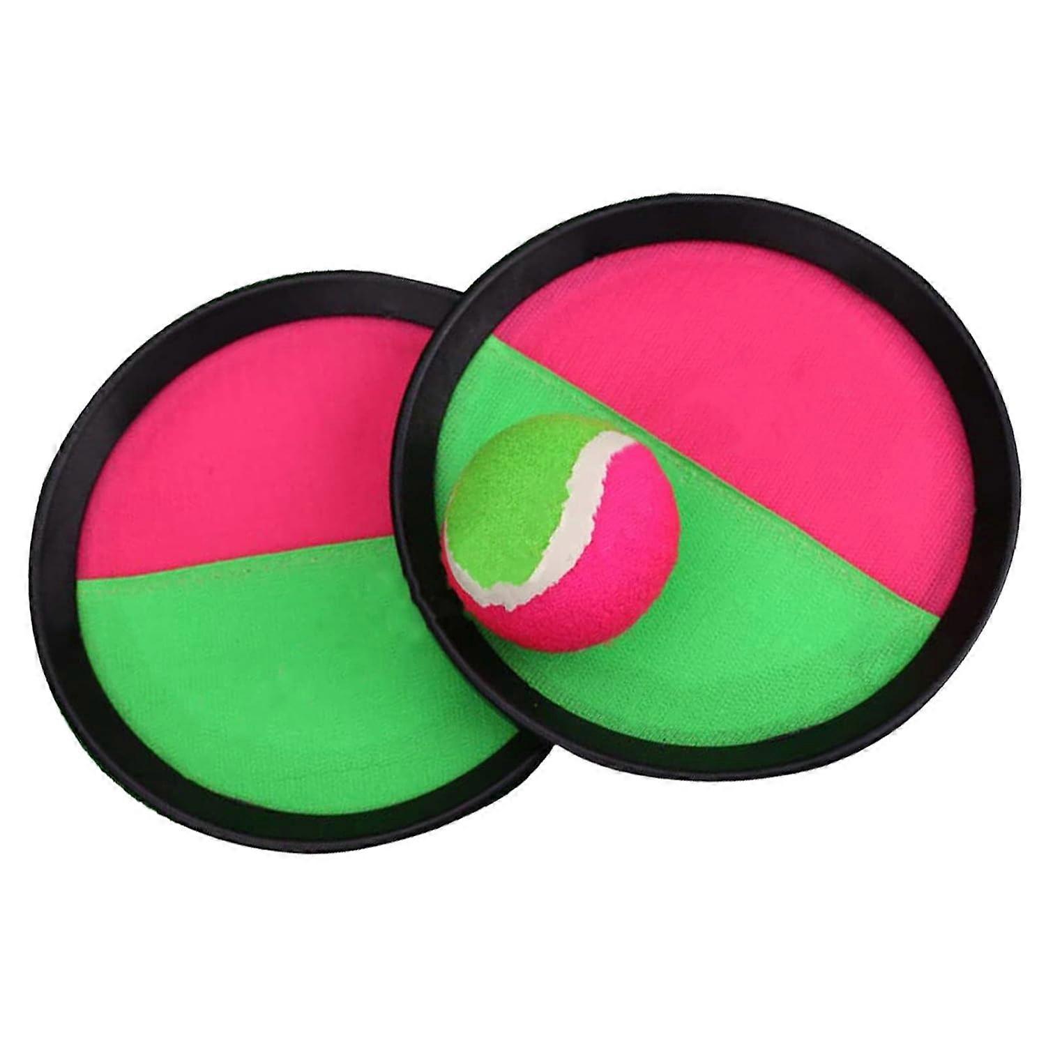 Childrens Throwing Catching Ball,Games Toss Paddle Ball Catch Set,Rubber Practical Interesting Parent Child Toy