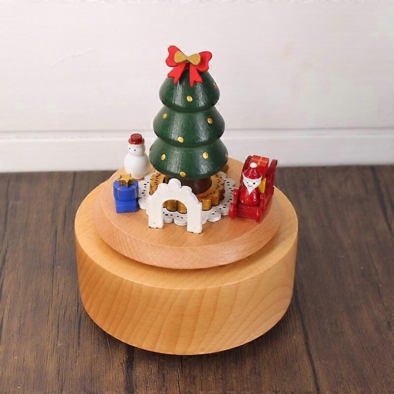 クリスマスオルゴール手作り木製オルゴールホームデコレーションホリデーギフトダブルバタフライ