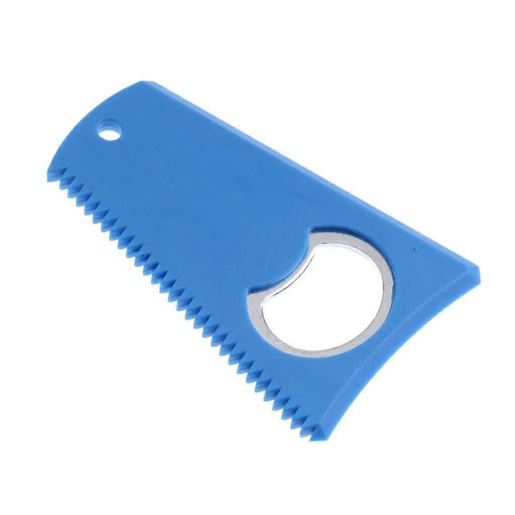 Planche de surf Wax Comb Wax Scraper Remover avec décapsuleur bleu