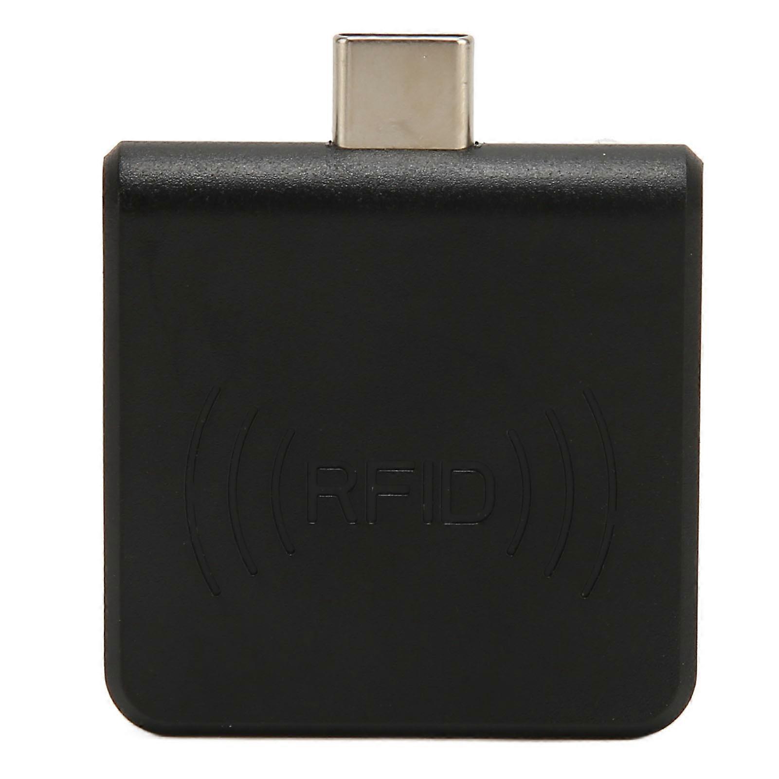 Lecteur de carte à puce portable RFID 125 kHz, interface type C, noir