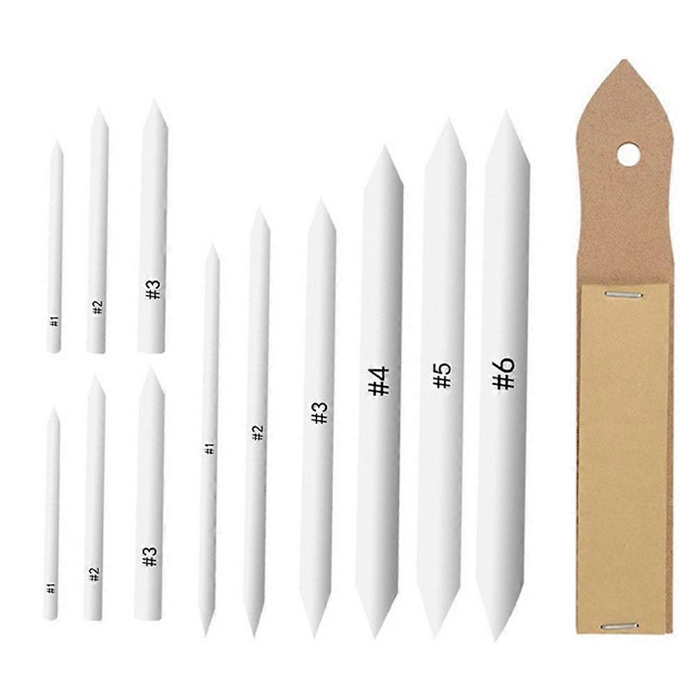 13 PCS Blending Stumps Paper Art Blenders with Sandpaper Pencil Sharpener Pointer for Student Artist Charcoal Sketch Drawing Tools