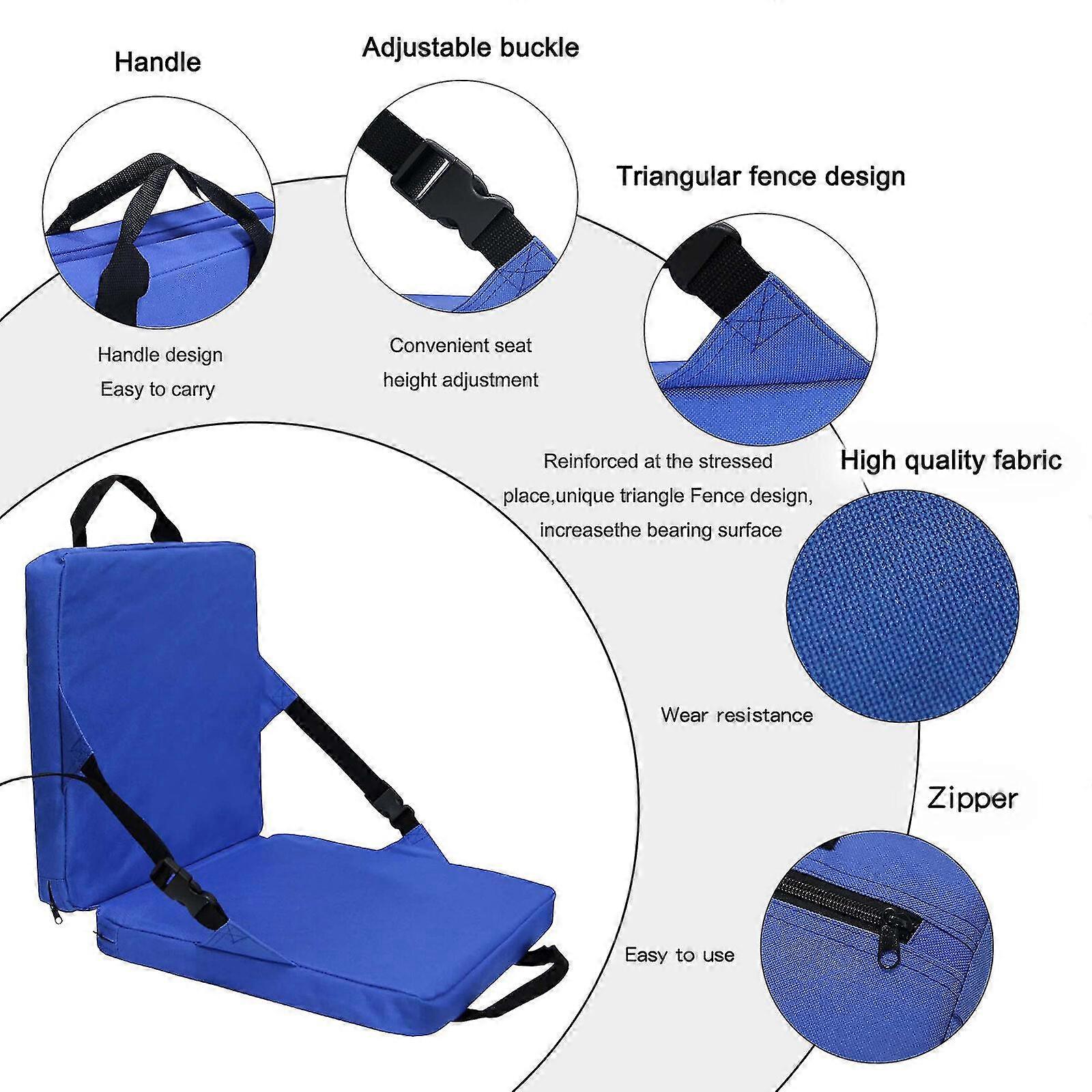 Portable Stadium Seat Cushion,bleacher Cushion With Backrest For Sporting Events And Outdoor Concerts