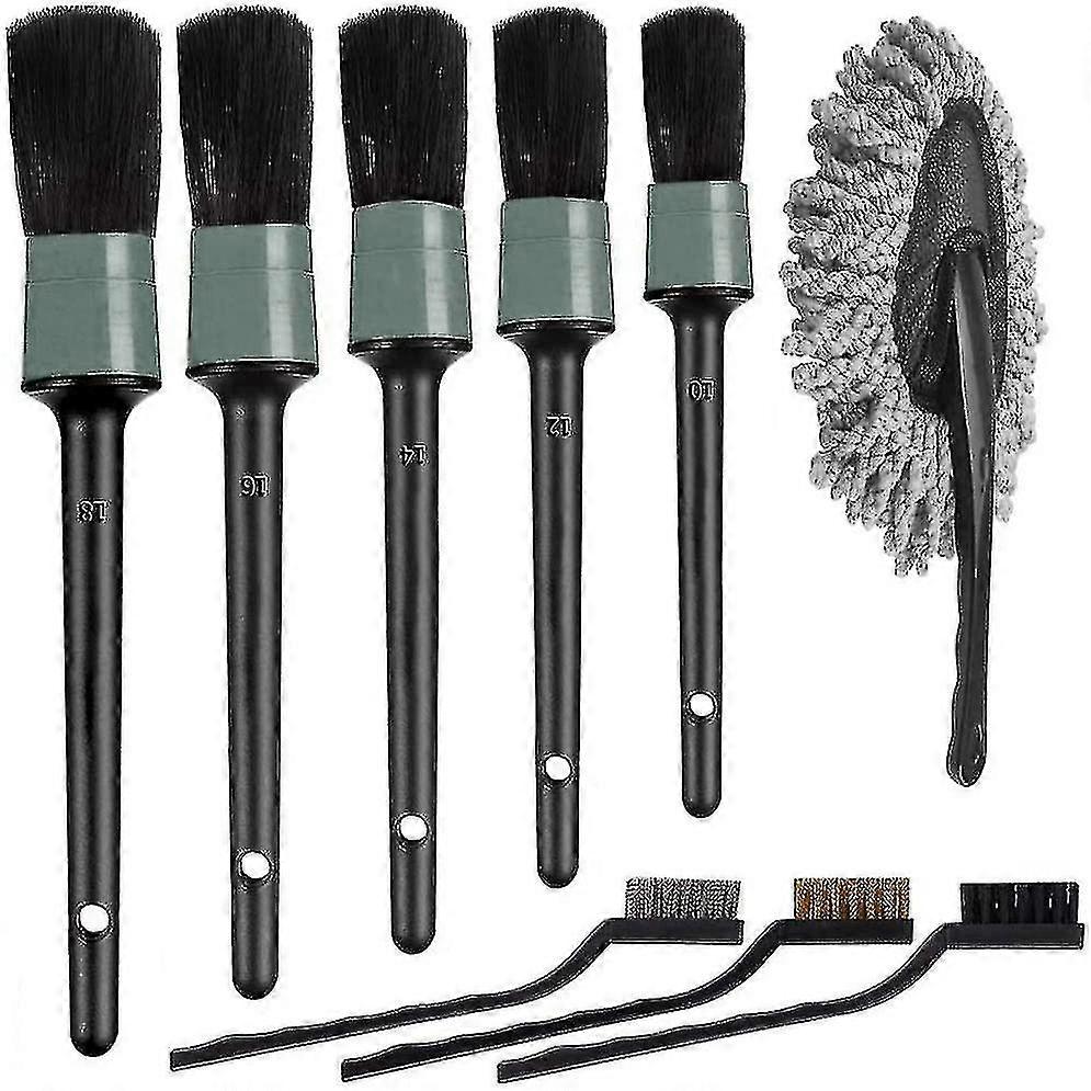 9pcs Auto Car Detailing Brush Set Car Interior Cleaning Kit