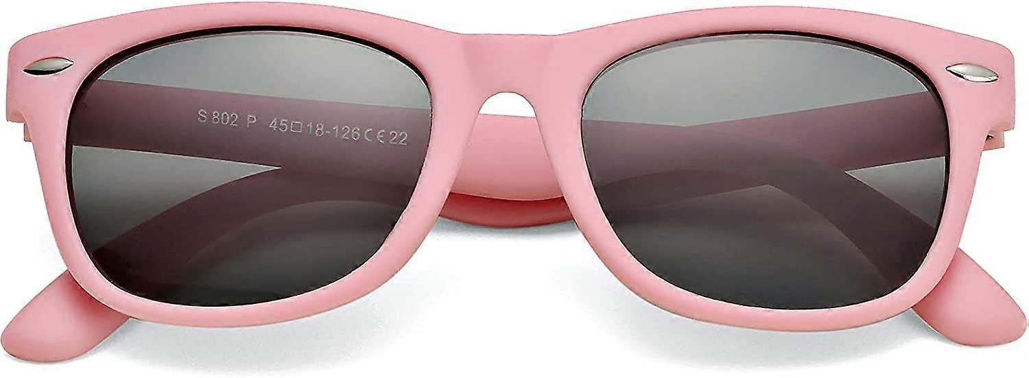 Lasten polarisoidut aurinkolasit 2-9-vuotiaille pojille, joustava TPEE-kumikehys 100% UV-suojalinssillä