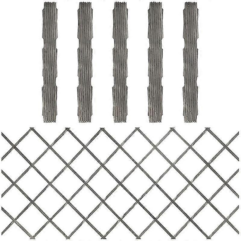 Trellis Fences 5 Pcs Gray Solid Fir Wood 180x80 Cm