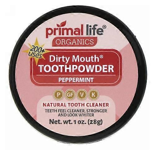 Primal Life Organics Peppermint Toothpowder ,1 Oz