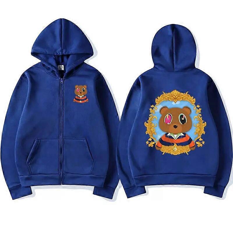 Kanye West The College Dropout Bear Collectable Zipper Hooded