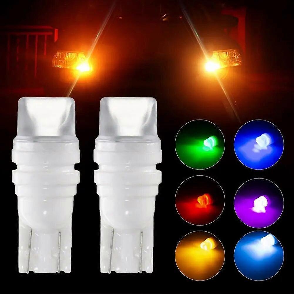 2Pcs T10 License Plate Lamp Multifunctional High Brightness LED 12V 0.6W Car Ceramic Width Reading Light for Auto