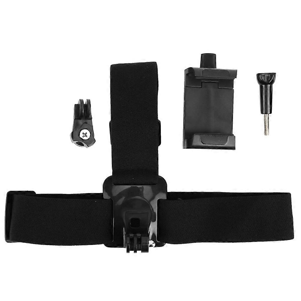 Plastic Black Outdoor Head Harness Strap Shooting Bracket Headband Mount for Motion Camera