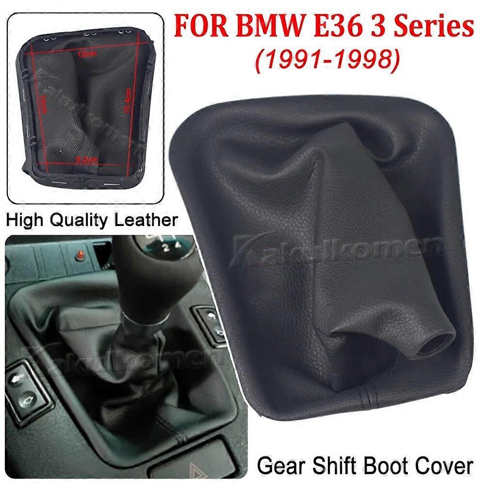 Manuell Shift Boot Svart Läder Bagageutrymme För BMW E30 E36 E39 E46 E81 E82 E87 E88 E90 E91 E92 E93 Car Shift Gear Stick Cover