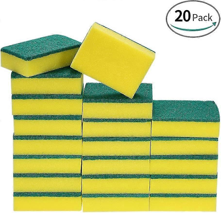 20 Pack Multipurpose Heavy Duty Scrub Sponge Ultra Thin Magic Cleaner Sponge Wipe Sponge