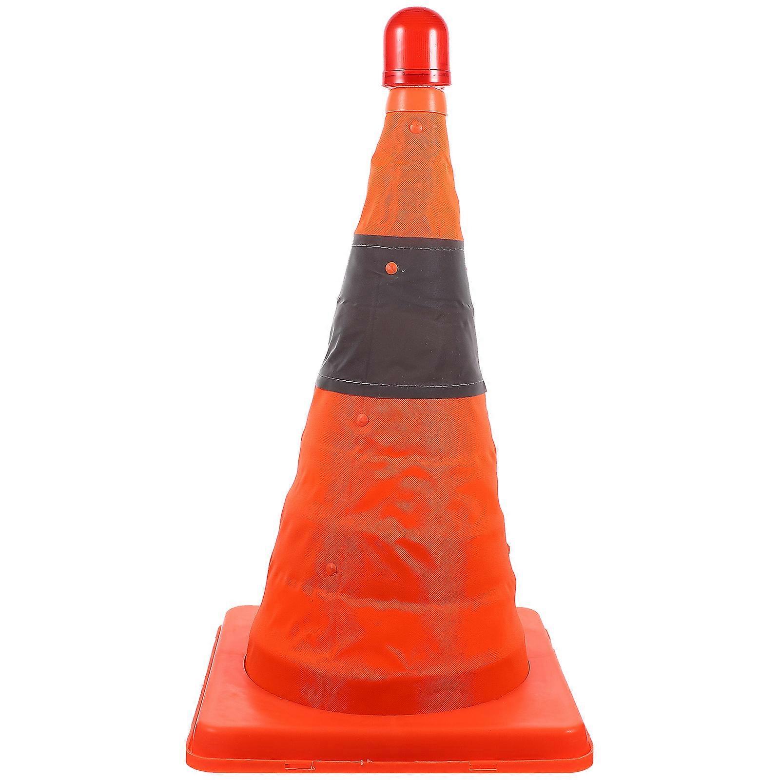 Collapsible Cone 45cm Multi-function Reflective Traffic Safety Road Cone With LED Light