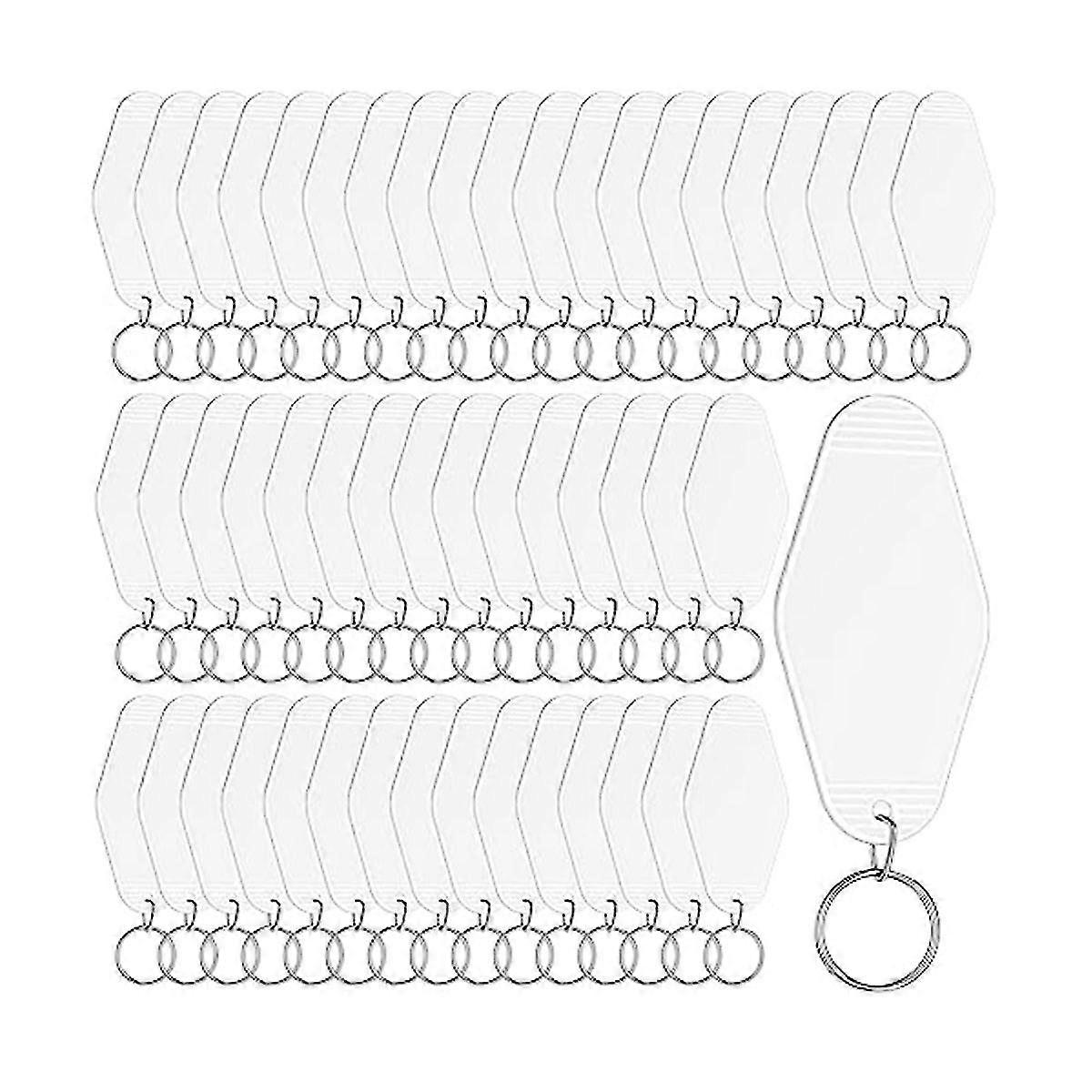 50 Pcs Motel Keychain Blank Hôtel Keychain Sublimation Vintage Keychain Bulk For Ornament C