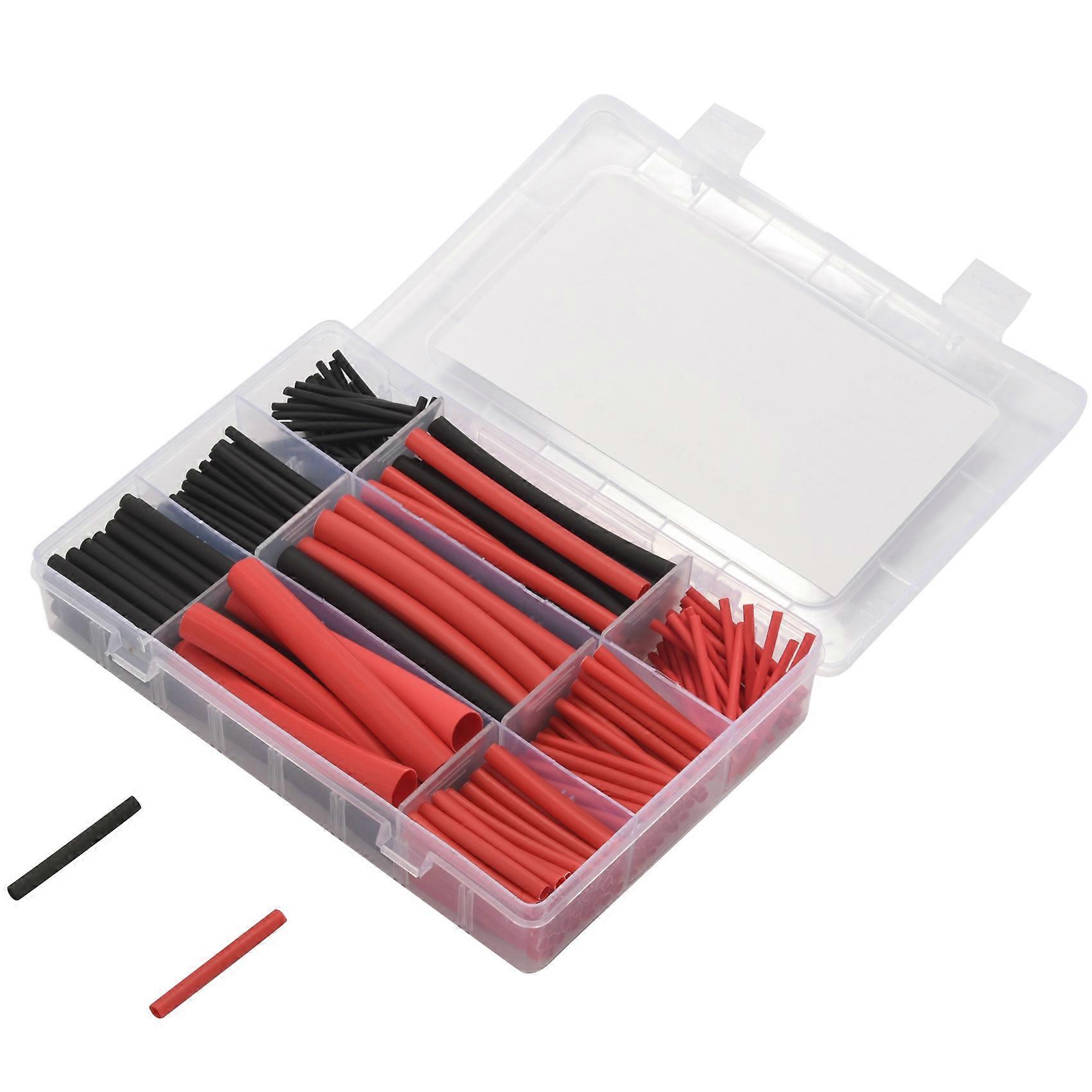 270Pcs 3: 1 Shrink Dual Wall Adhesive Lined Heat Shrink Tubing Tube 6 Size 2 Color KIT