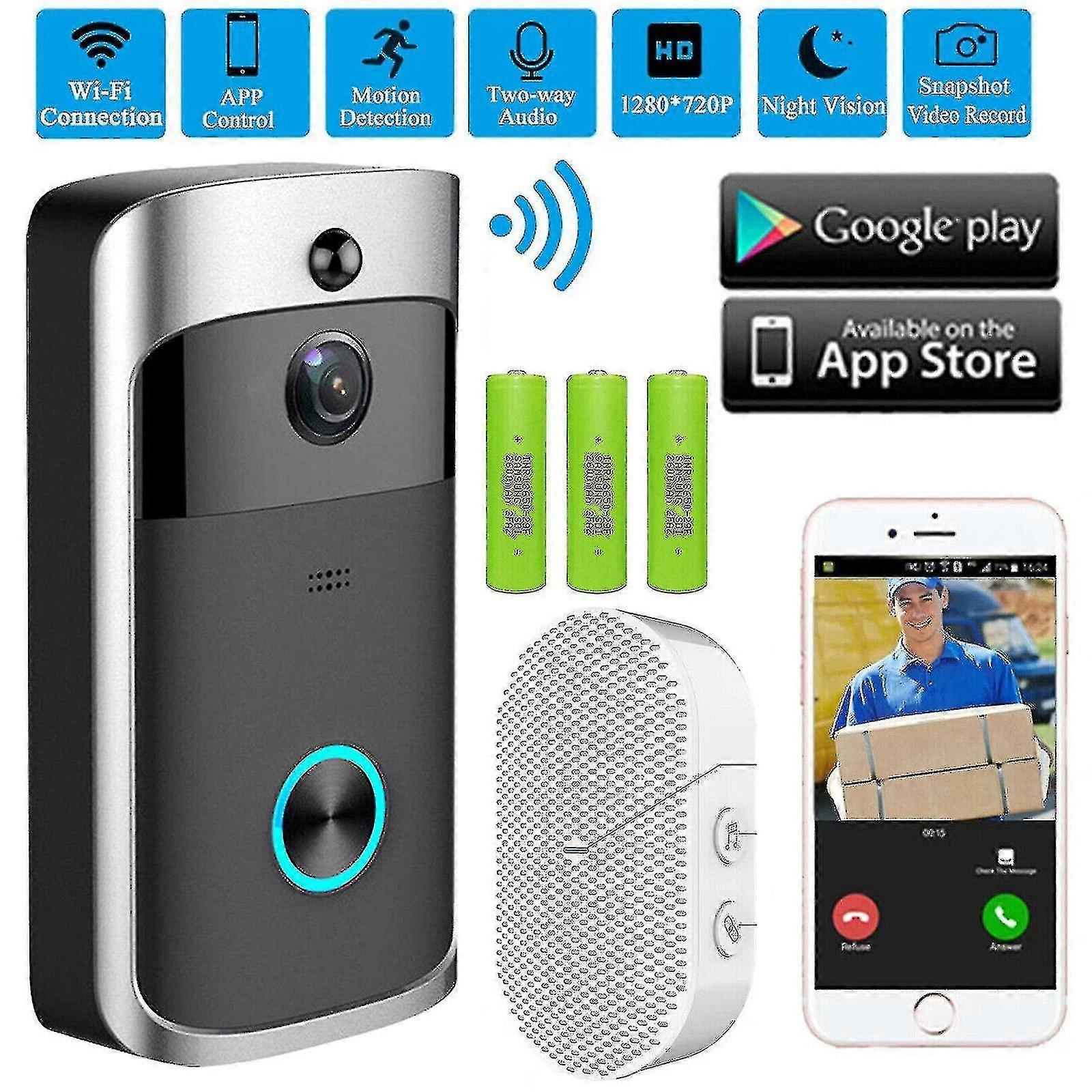 Wireless Wifi Two-way Talk Smart Door Bell Security Camera Chime