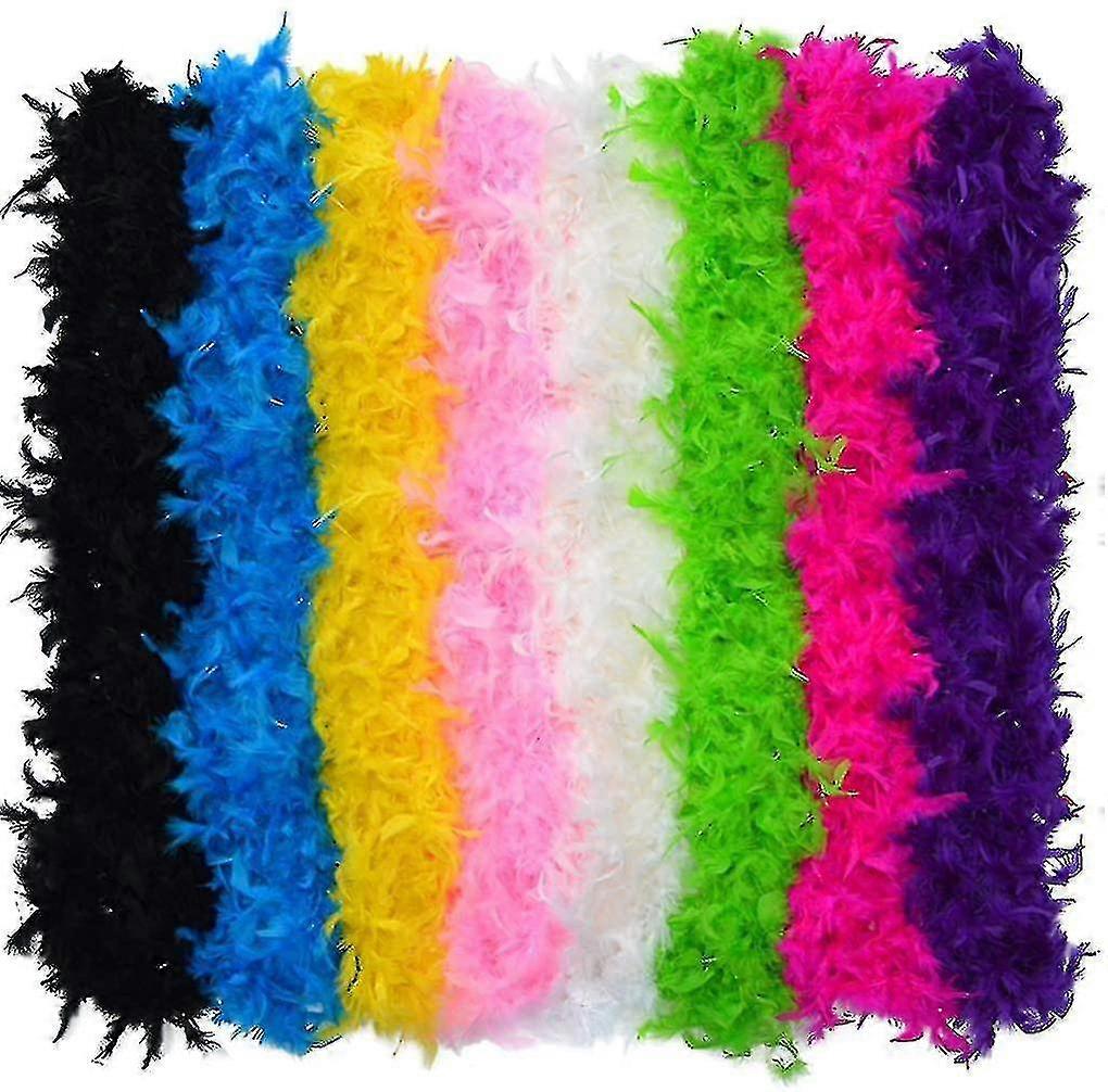 8-piece Feather Boa Set - Y