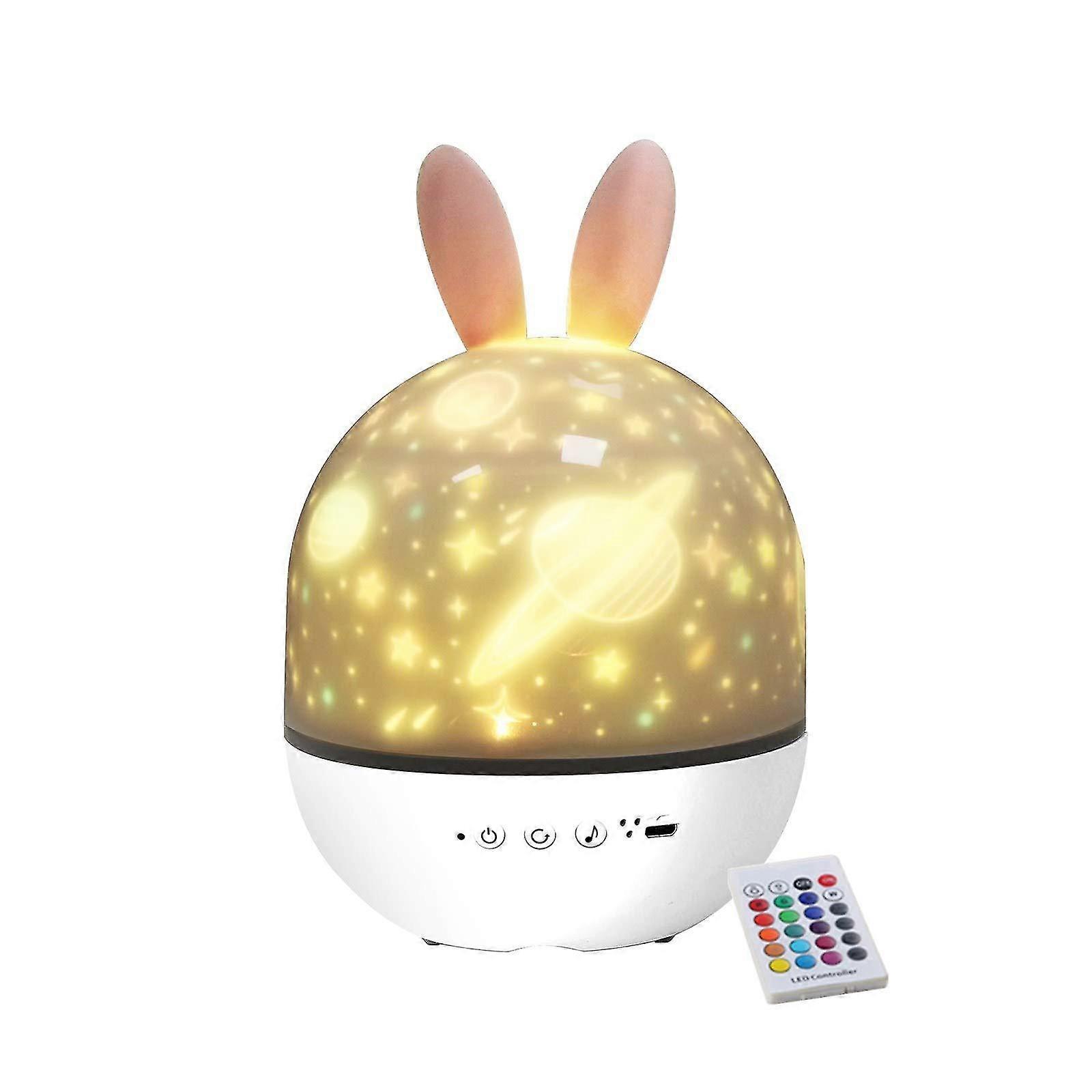 3 in 1 Luce Portatile Del Proiettore A Led, 360rotation Con Musica, Trainer Del Sonno Del Bambino Con Timer