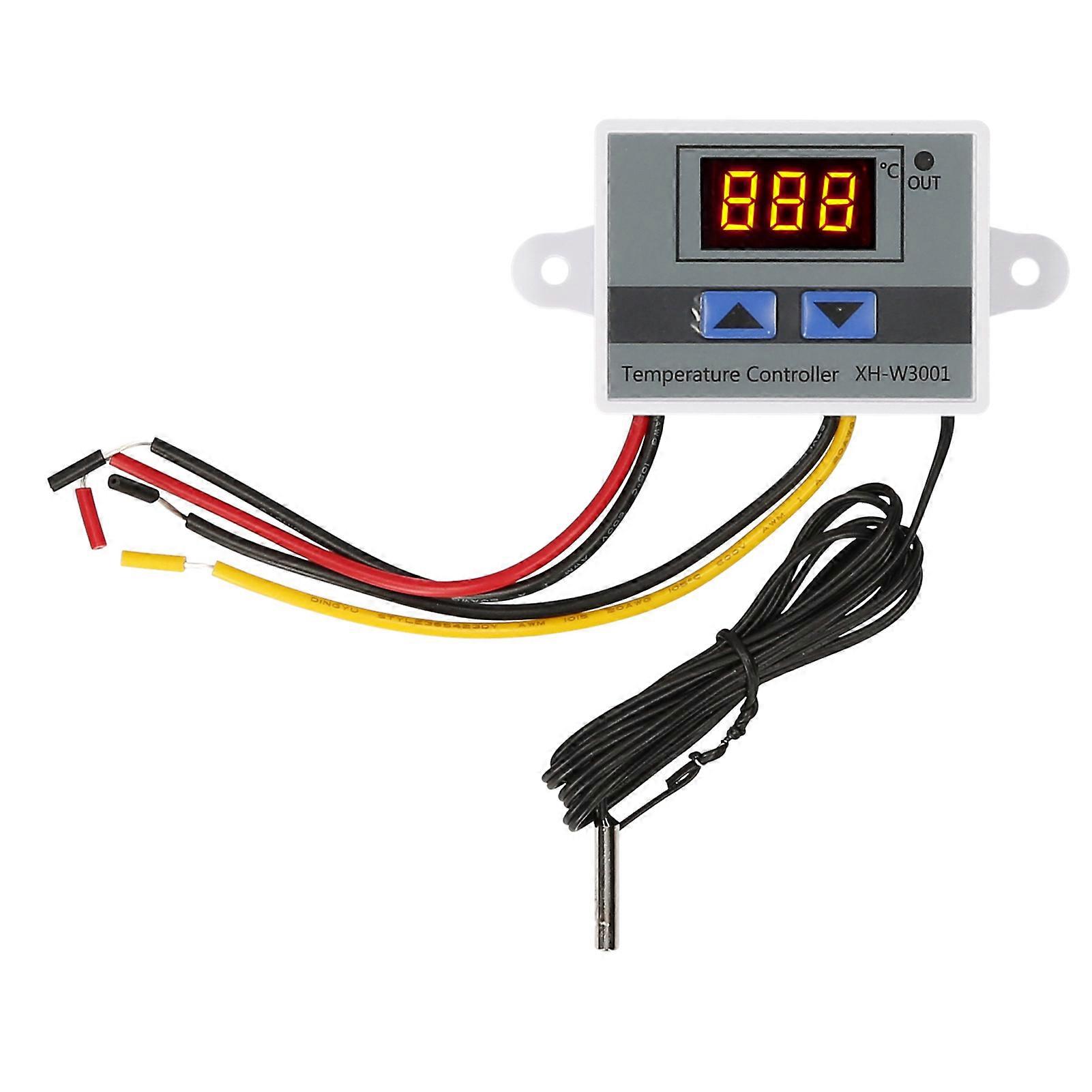 Electronic Temperature Controller LED Display Thermostat Module Temperature Temp Control Module Switch with Waterproof NTC Probe -50~110  for Refriger