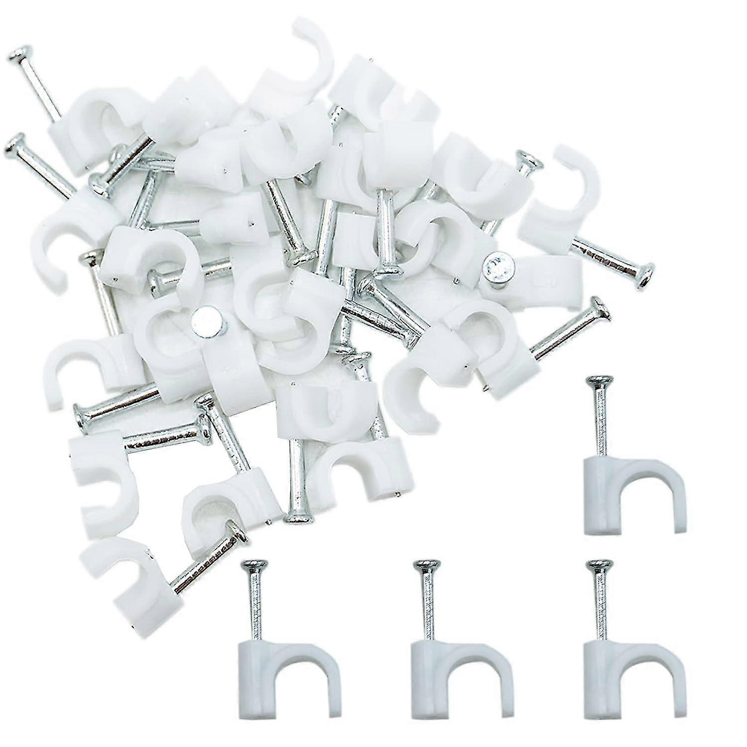 4mm Round Cable Clips 100pcs Assortment Cable Holder Management Wire Tidy Clips