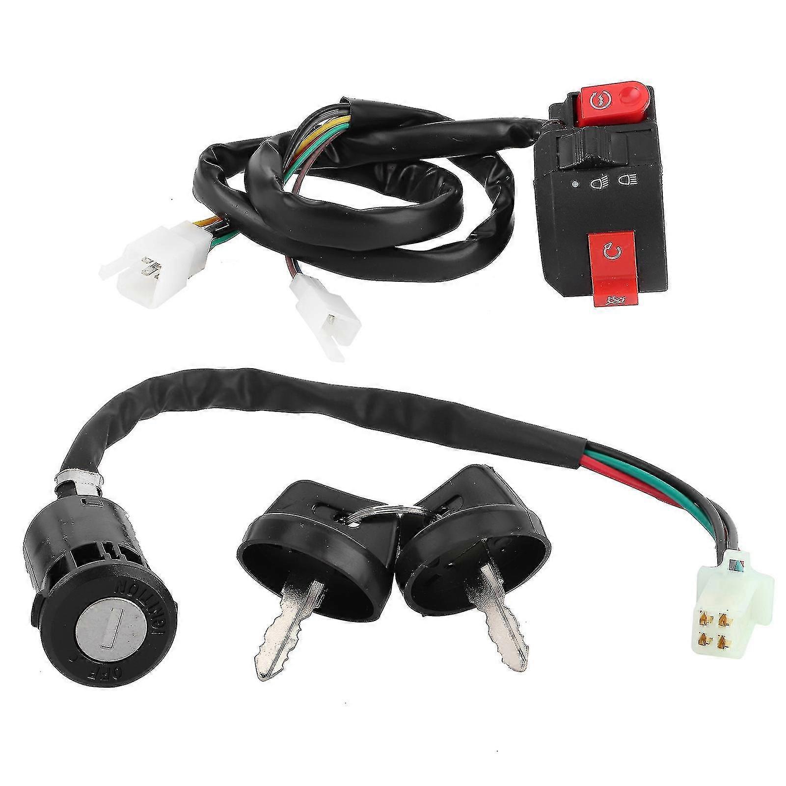 Handlebar Kill Button With Ignition Switch And 2 Keys For 50cc 70cc 90cc 110cc 125cc Atv Scooter