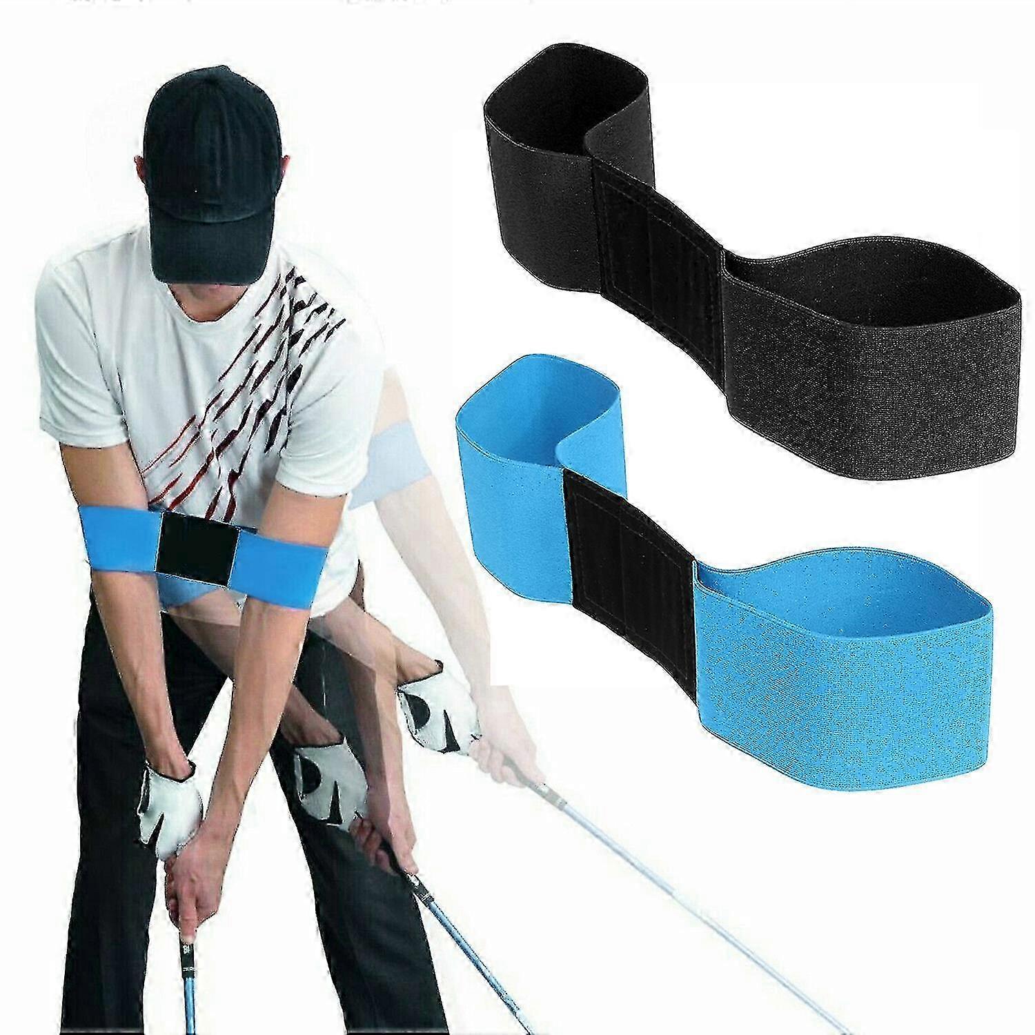 Professional Elastic Golf Swing Trainer Arm Band Belt Gesture Alignment Training Aid For Practicing