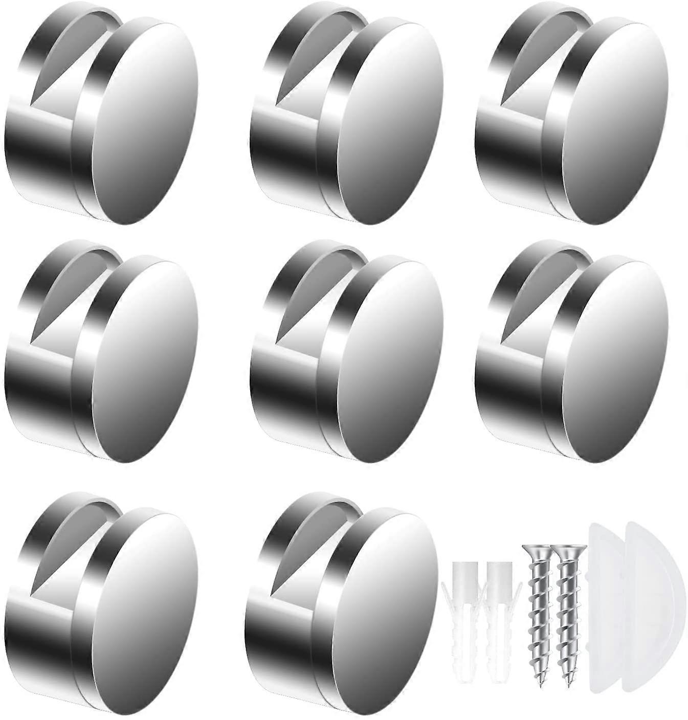 Mirror Clips Zinc Alloy Glass Shelf Bracket / For Fixing Glass Mirrors / 8 Pieces