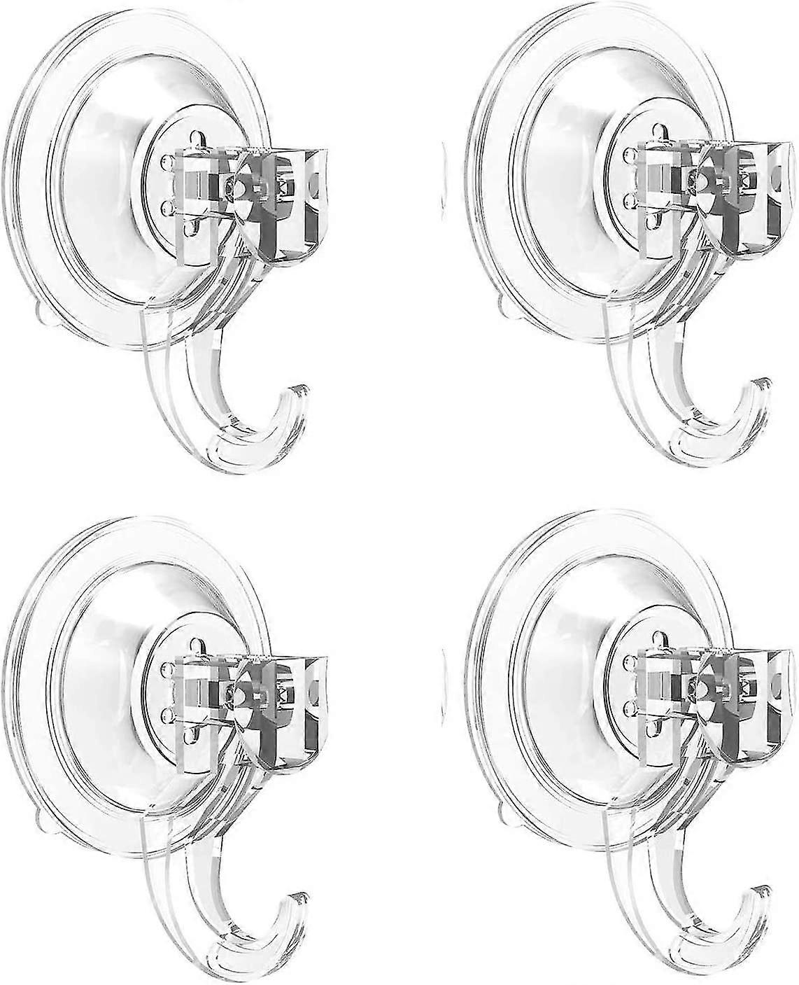 Suction Cup Hook, 4 Pieces, Without Drilling, Waterproof Suction Cup Holder Gift