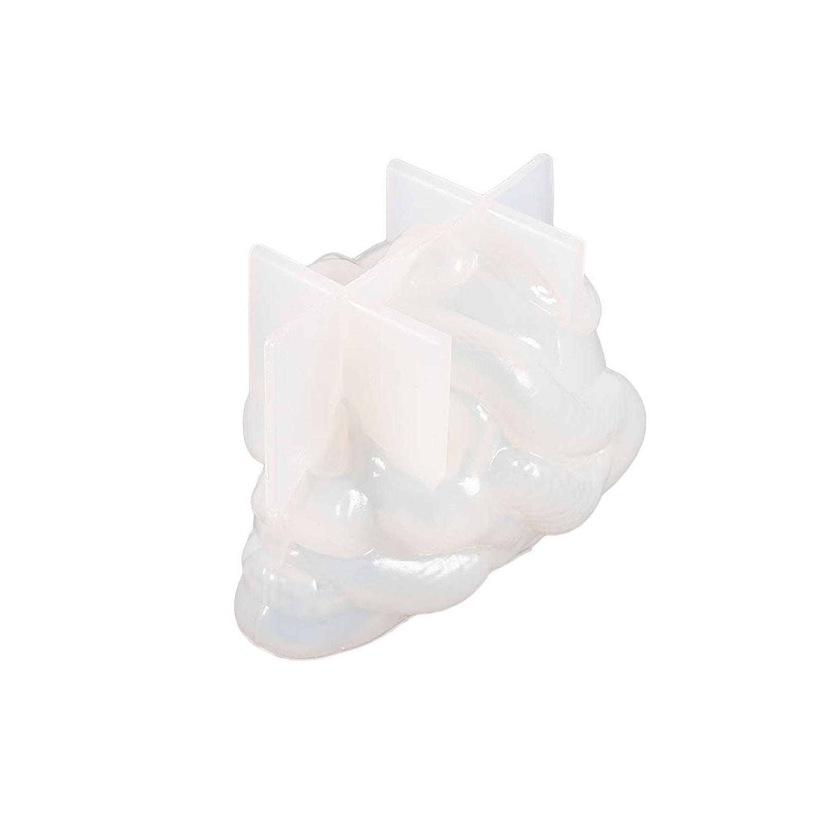 3D Skull for Head Double Snake Silicone Mold Projects Making Accessory