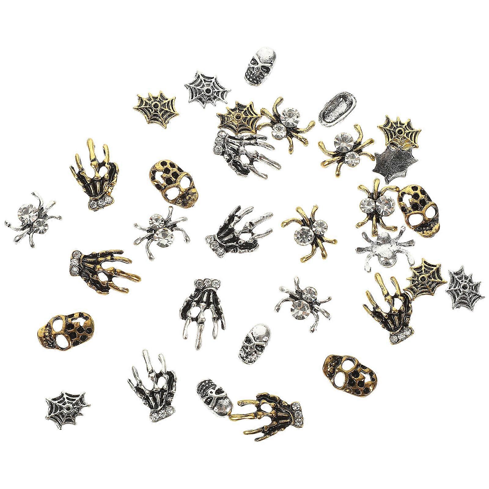 32pcs Nail Art Charms Γυναίκες Διακοσμήσεις Μανικιούρ Halloween Nail Art Στολίδια Μανικιούρ Προμήθειες