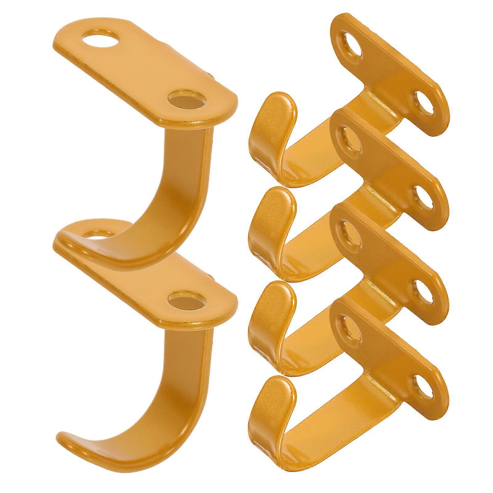 6pcs Screw Mounted Ceiling Hooks Under-Shelf Towel Robe Clothes Hooks Hanger