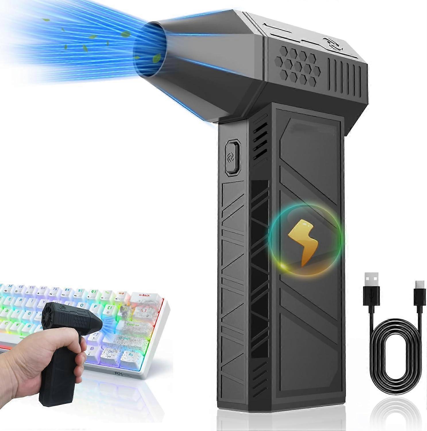 منفضة الهواء الكهربائية -3 والعتاد قابل للتعديل 130000RPM يمكن - قابلة لإعادة الاستخدام لا يمكن منفضة الهواء المعلبة للوحة مفاتيح الكمبيوتر ، في الهواء الطلق ، سيارة ، المنزل