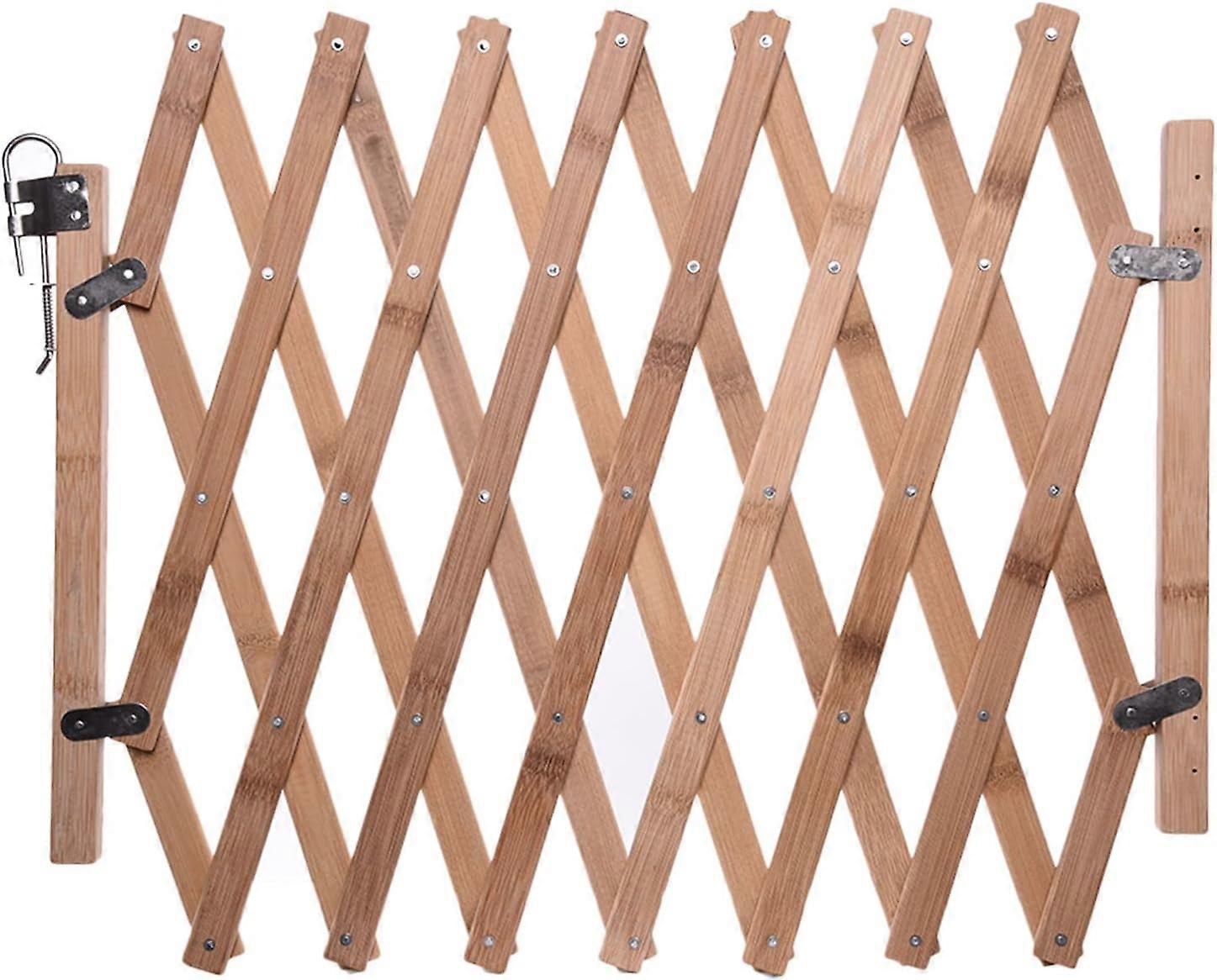 Trästaket för hundar | Husdjursgrind Husdjursstaket i trä Infällbar skjutdörr för hundar | Säkerhetsskjutbart trästaket för husdjur Hundgrindar för husdjur