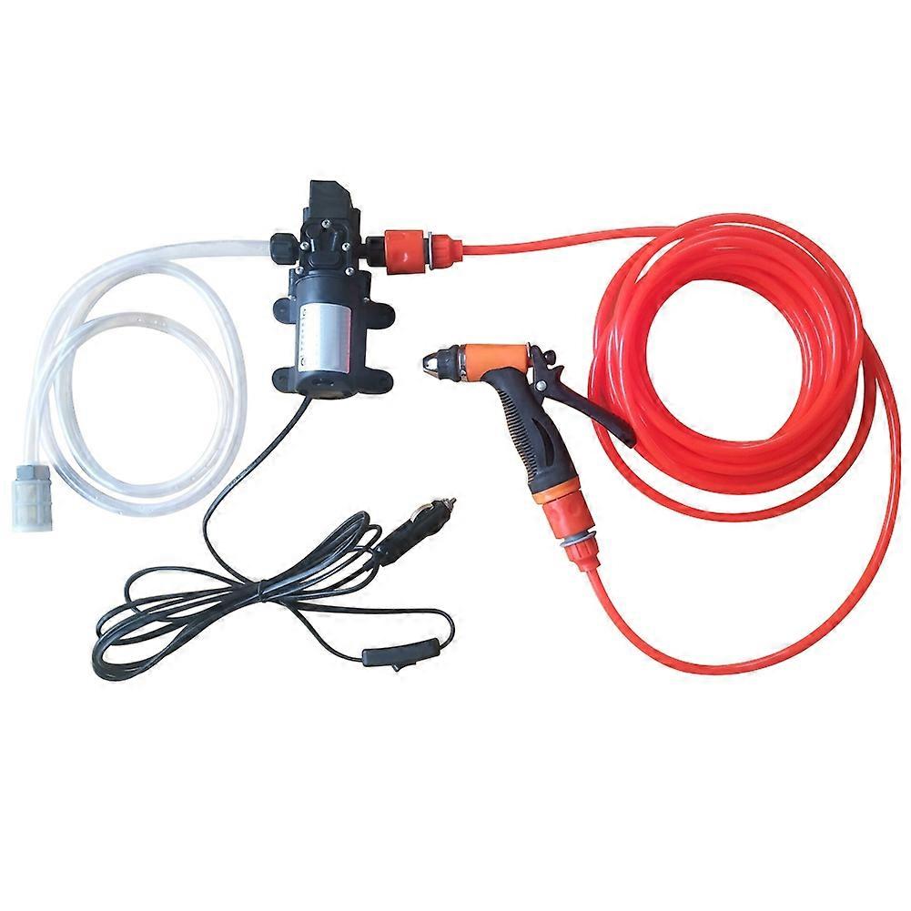 12V 80W 130PSI Yüksek Basınçlı Elektrikli Araba Yıkama Anahtarı Tipi Diyaframlı Pompa Seti QinHai