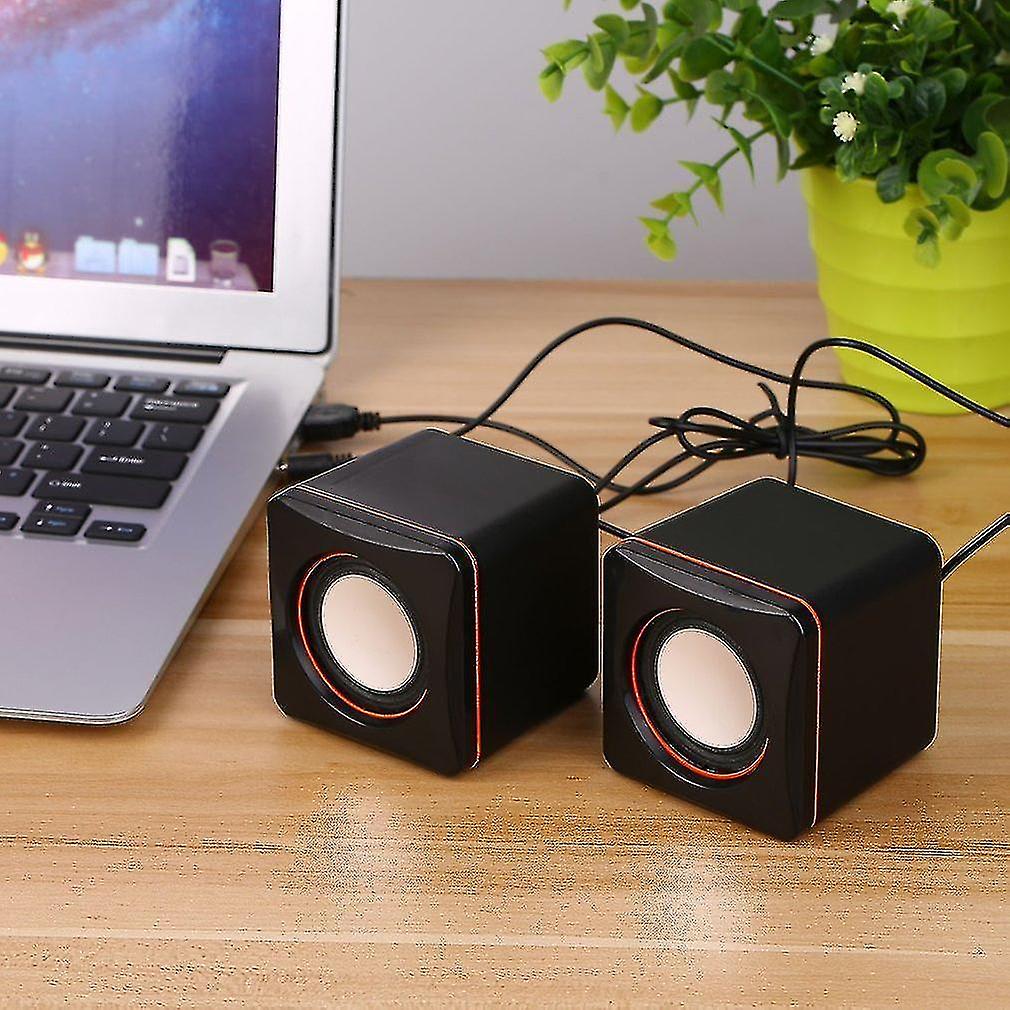 Mini Portable Square Wired Usb Audio Music Player Speaker Mp3 Laptop Pc