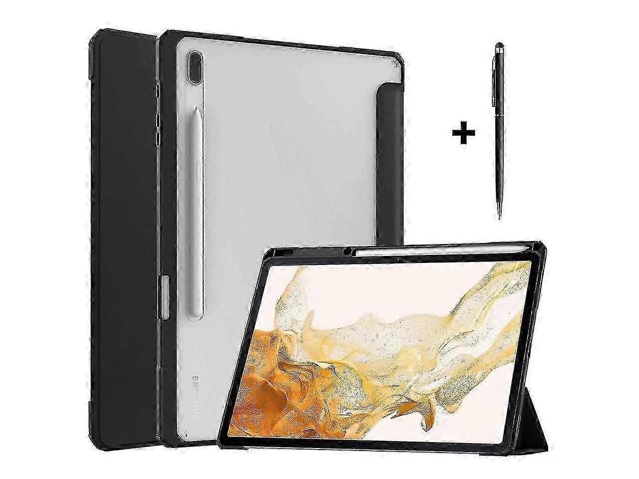 Samsung Galaxy Tab S8 Plus 12.4 2022 Sm-x800 Sm-x806 / Tab S7 Fe 12.4 Inch 2021 / Tab S7 Plus 12.4 2020 With Pen Holder, Universal Stylus, Stand Cover