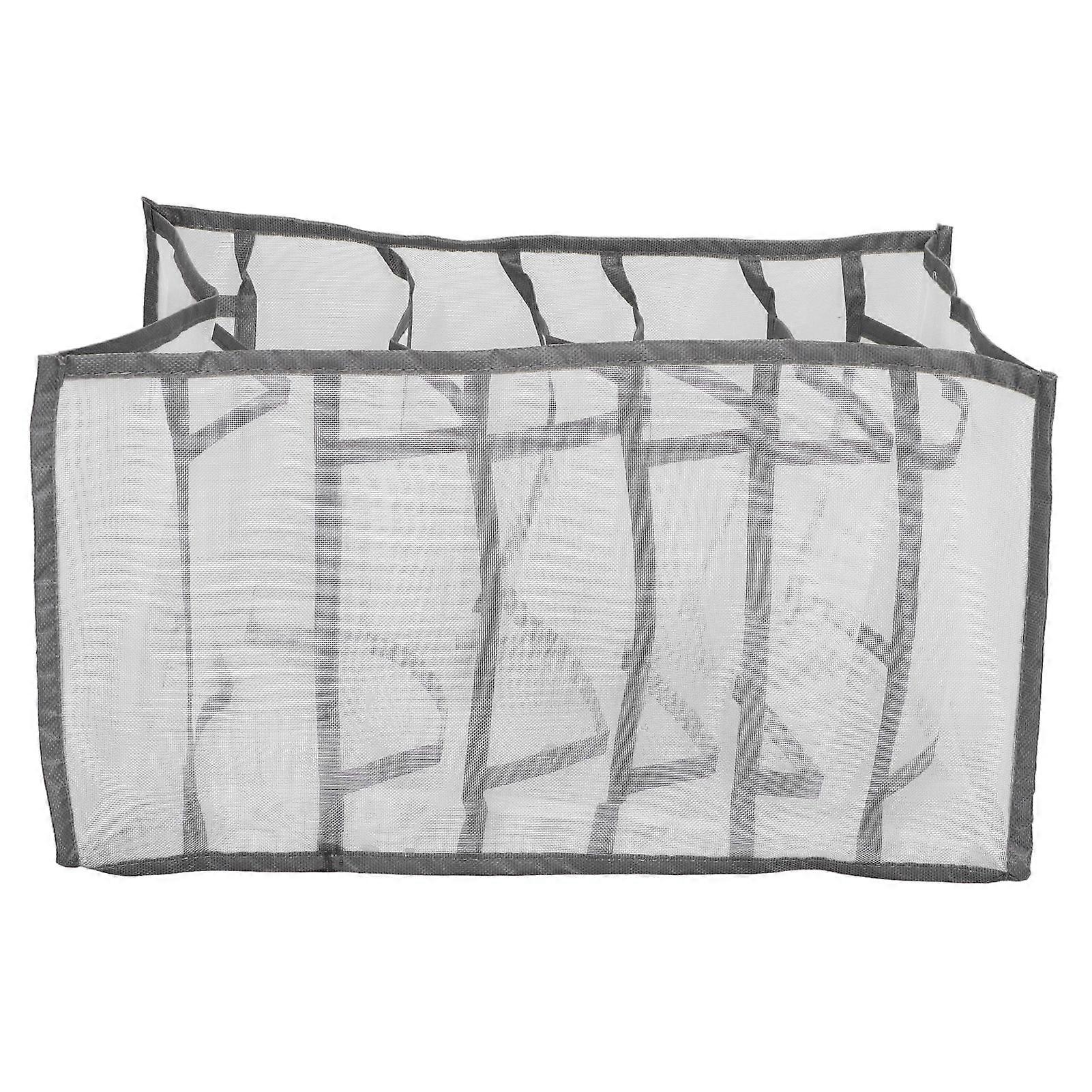 Spa Drawer Organizer Polyester Mesh Foldable Closet Compartment Storage Box for Underwear Socks
