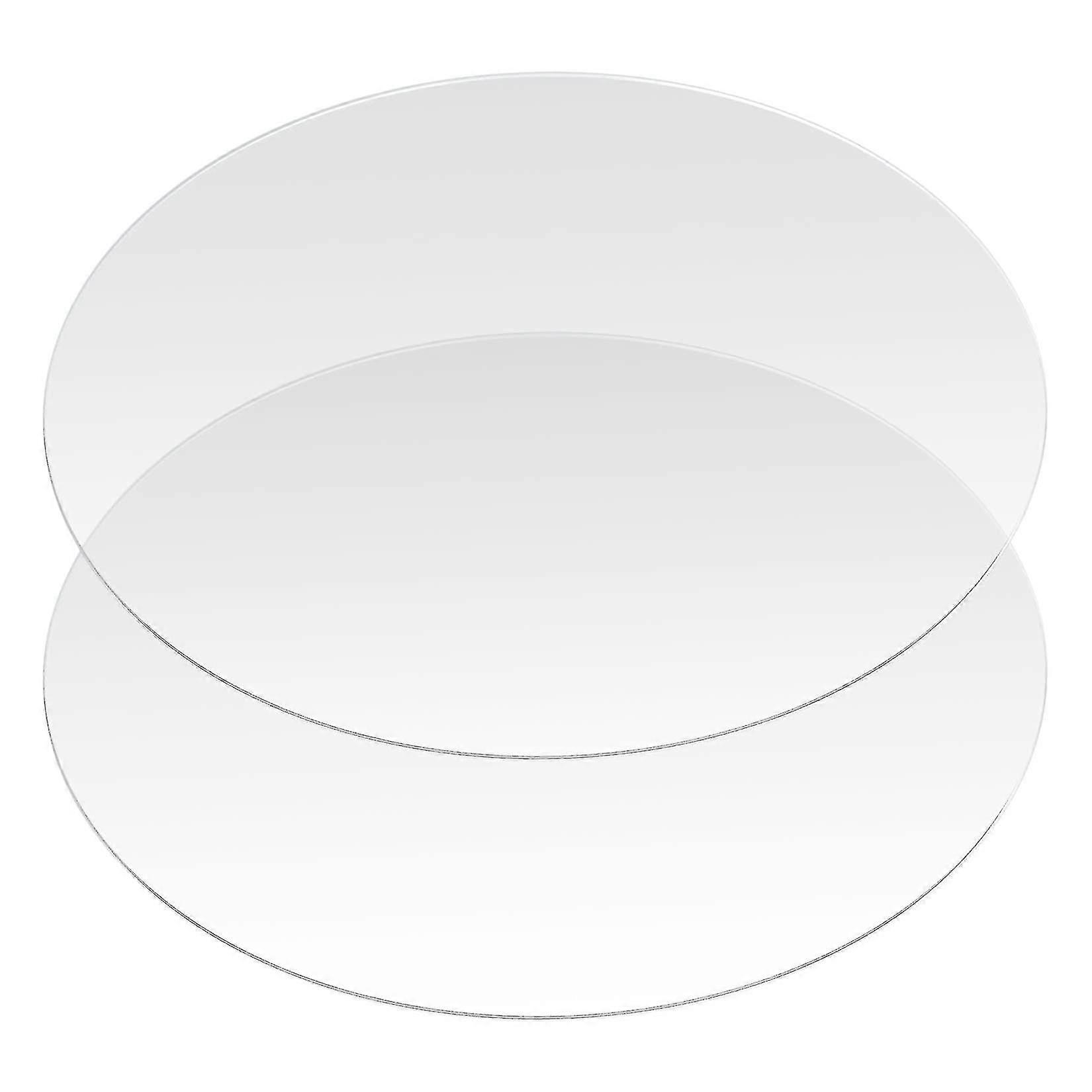 2個のサークルアクリルシート透明アクリルプラスチックディスクラウンドアクリルパネルサークルブランクシートサイン