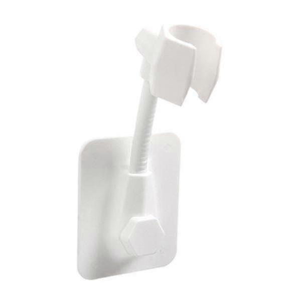 Shower Stand Bathroom Adjustable No-punch Shower Head Base Shelf(1pcs,white)