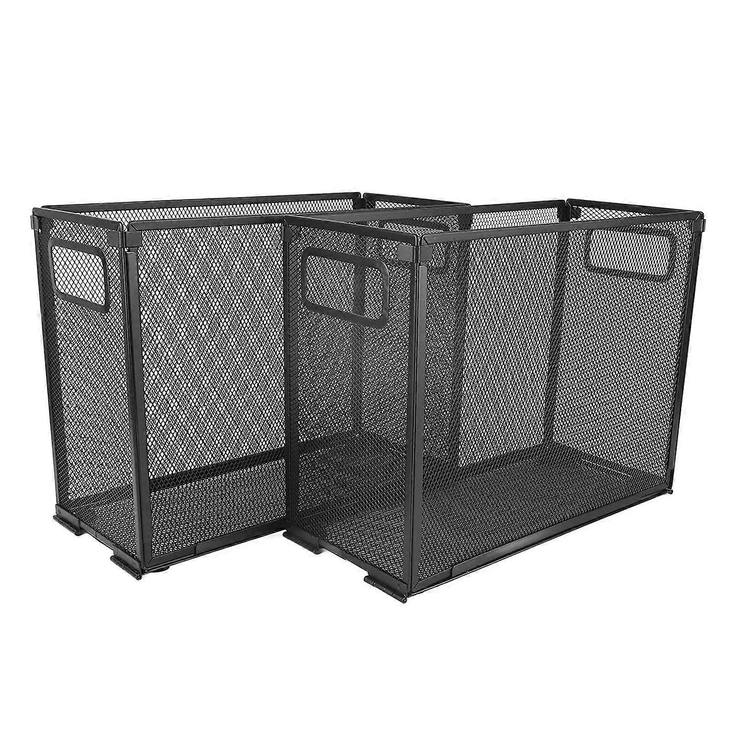 2pcs Mesh File Holder Foldable Metal Mesh File Organizer for Letters Legal Documents Folders Office