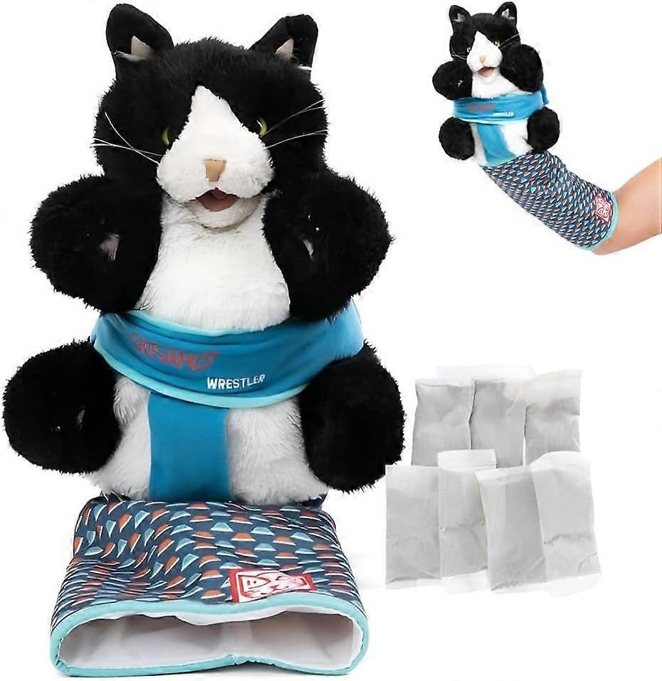 Cats Puppet Wrestler, Cats Hand Puppets Plush Animal Toys, with Tough Padding for Safe Interactive Play, for Boredom-Busting Training and Exercise