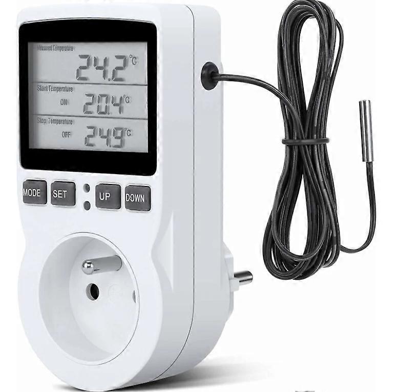 Digital Temperature Controller, Thermostat Socket Heating Cooling LCD Temperature Controller, 200v-250v for Firm Temperature Controller