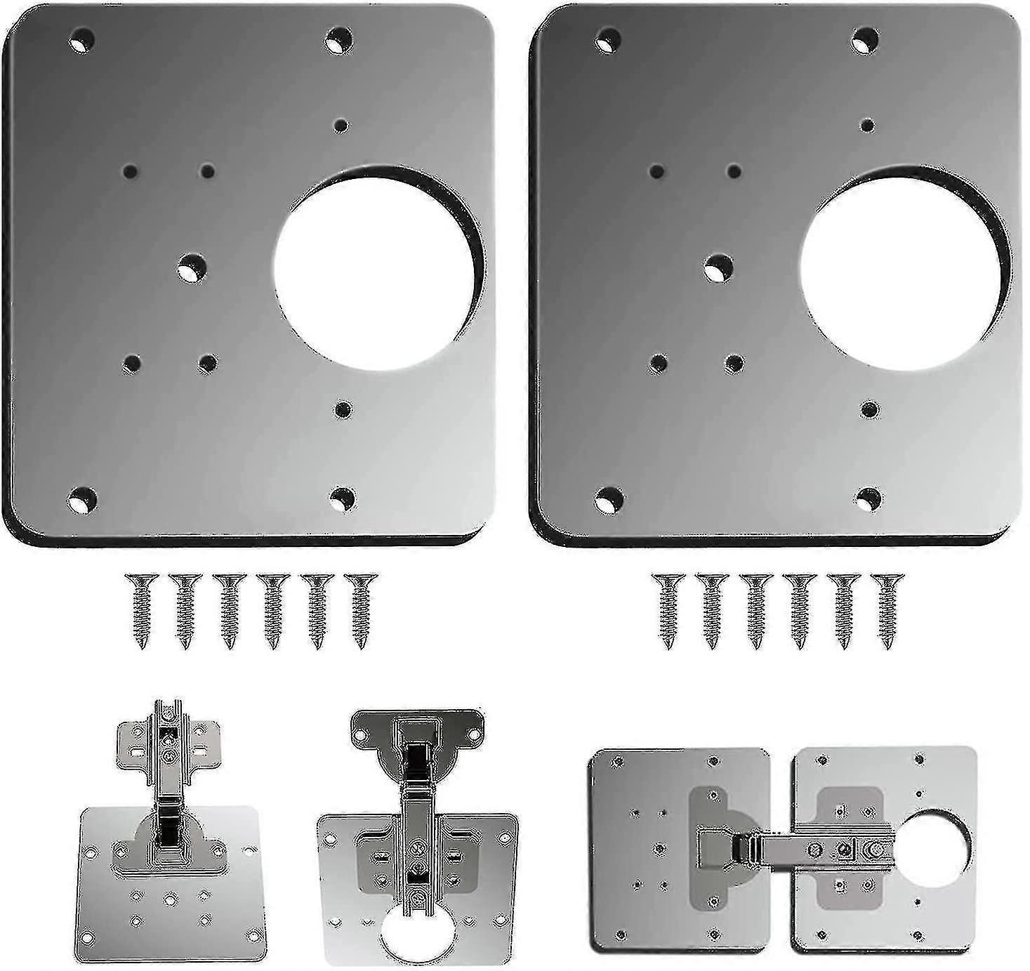 Cabinet Hinge Repair Plate Kit - Gaoly-q | Hinge Repair Brackets for Kitchen Cupboard Door