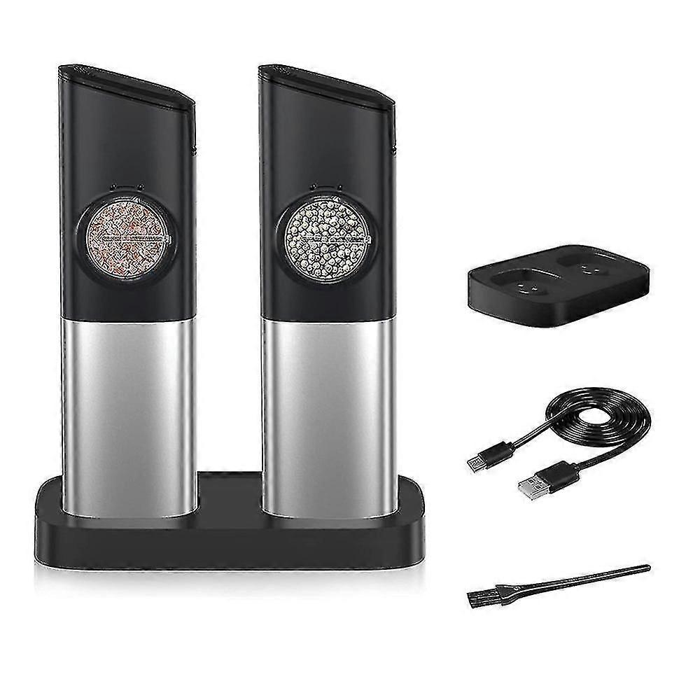Rechargeable Electric Pepper Grinder, Automatic Salt And Pepper Grinder Set, Adjustable Coarseness