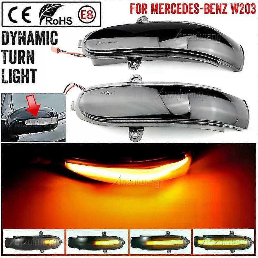 Dynamic Turn Signal LED Side Mirror Indicator Blinker Sequential Light For Mercedes Benz C Class W203 S203 CL203 2001-2007